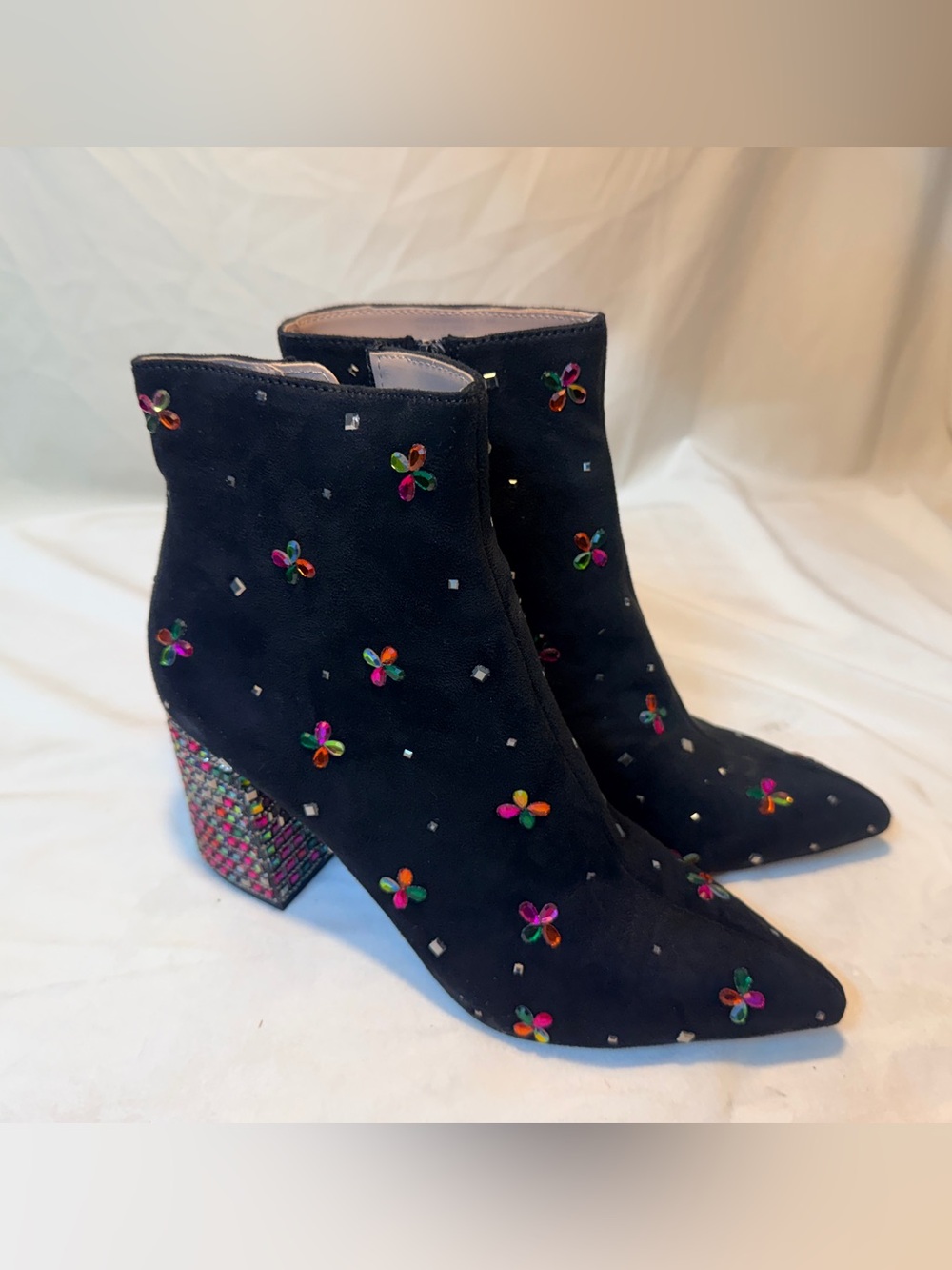 Betsy Johnson Rhinestone Heeled ankle boot